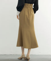 ハイウエストマーメイドスカートsdp0197 ブラウン