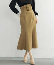 ハイウエストマーメイドスカートsdp0197 ブラウン