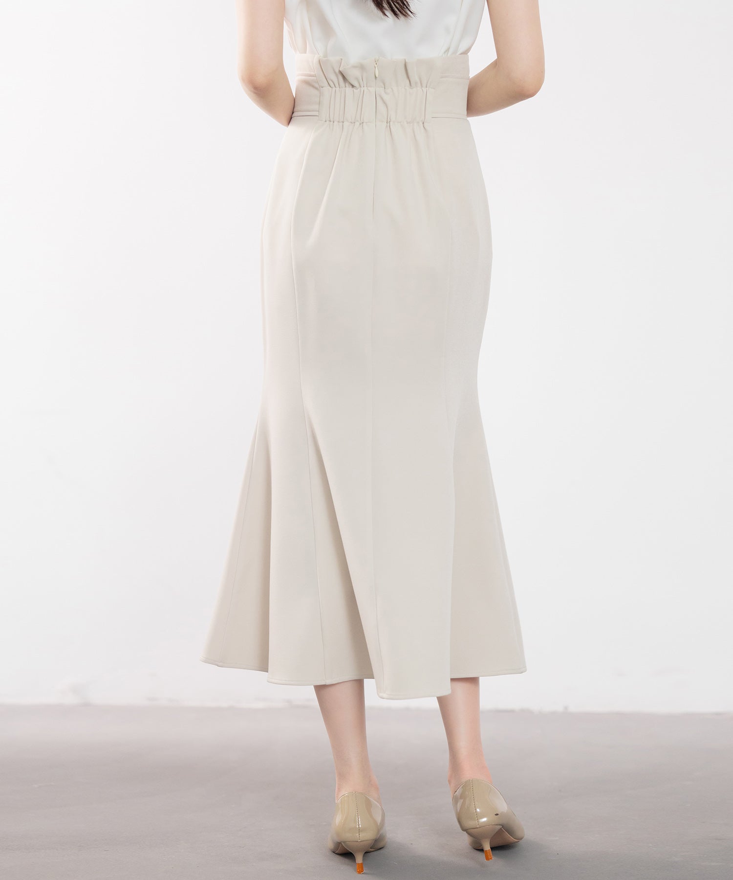 ハイウエストマーメイドスカートsdp0197 アイボリー