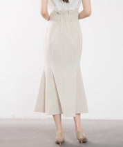 ハイウエストマーメイドスカートsdp0197 アイボリー