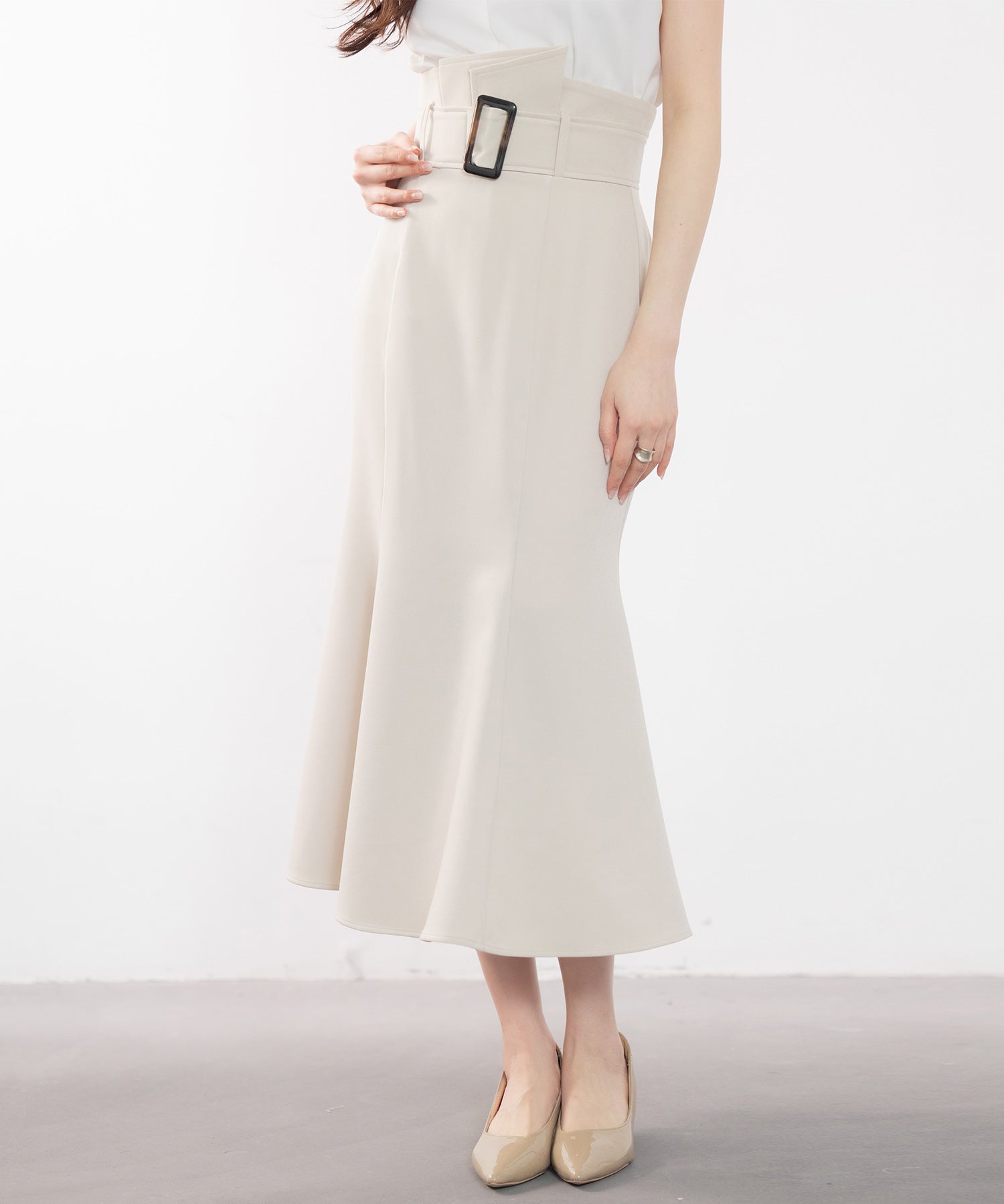 ハイウエストマーメイドスカートsdp0197 アイボリー