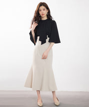 ハイウエストマーメイドスカートsdp0197 アイボリー