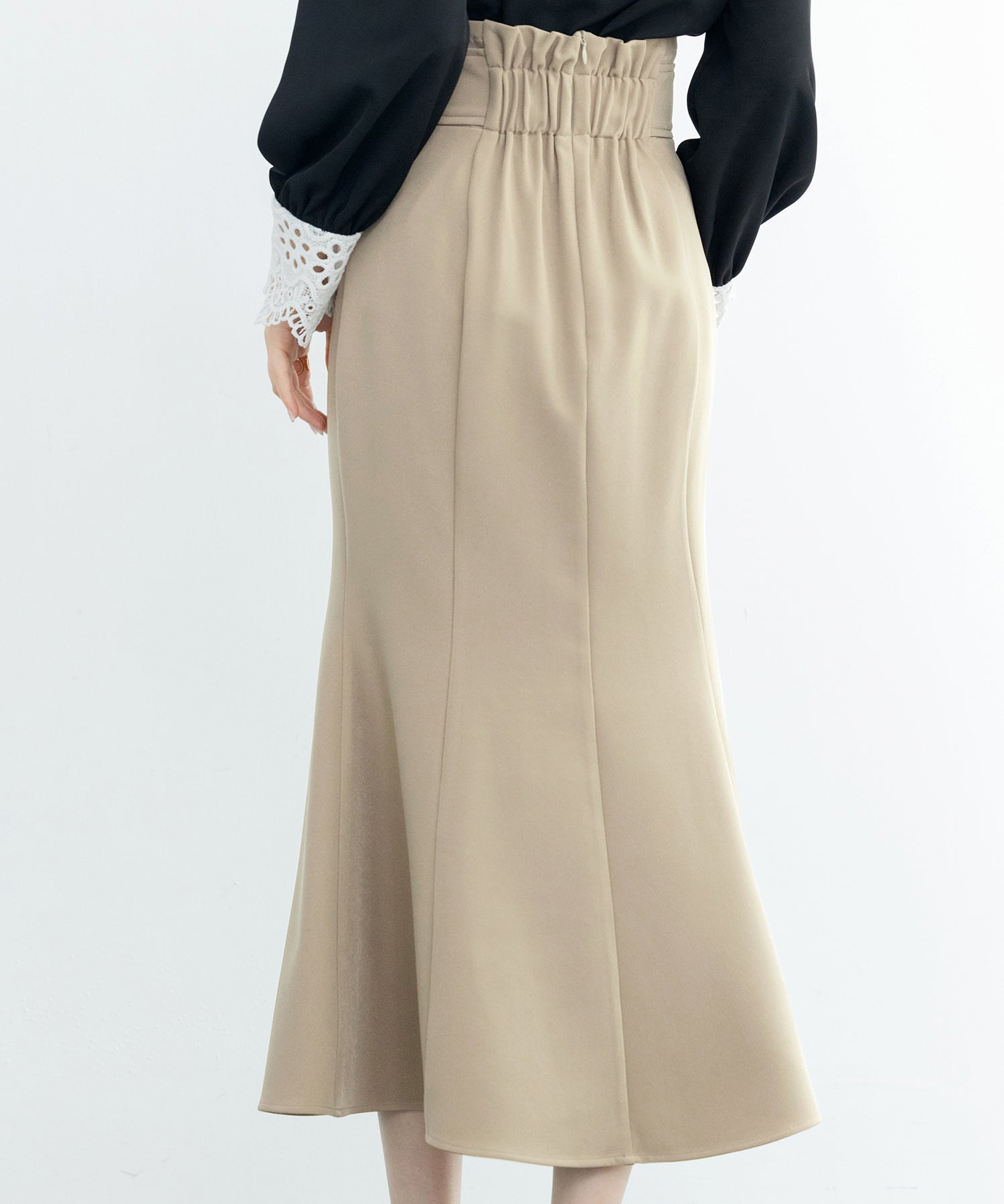 ハイウエストマーメイドスカートsdp0197 ライトブラウン