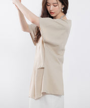 ボートネックカットソーTシャツsdp0198 ベージュ