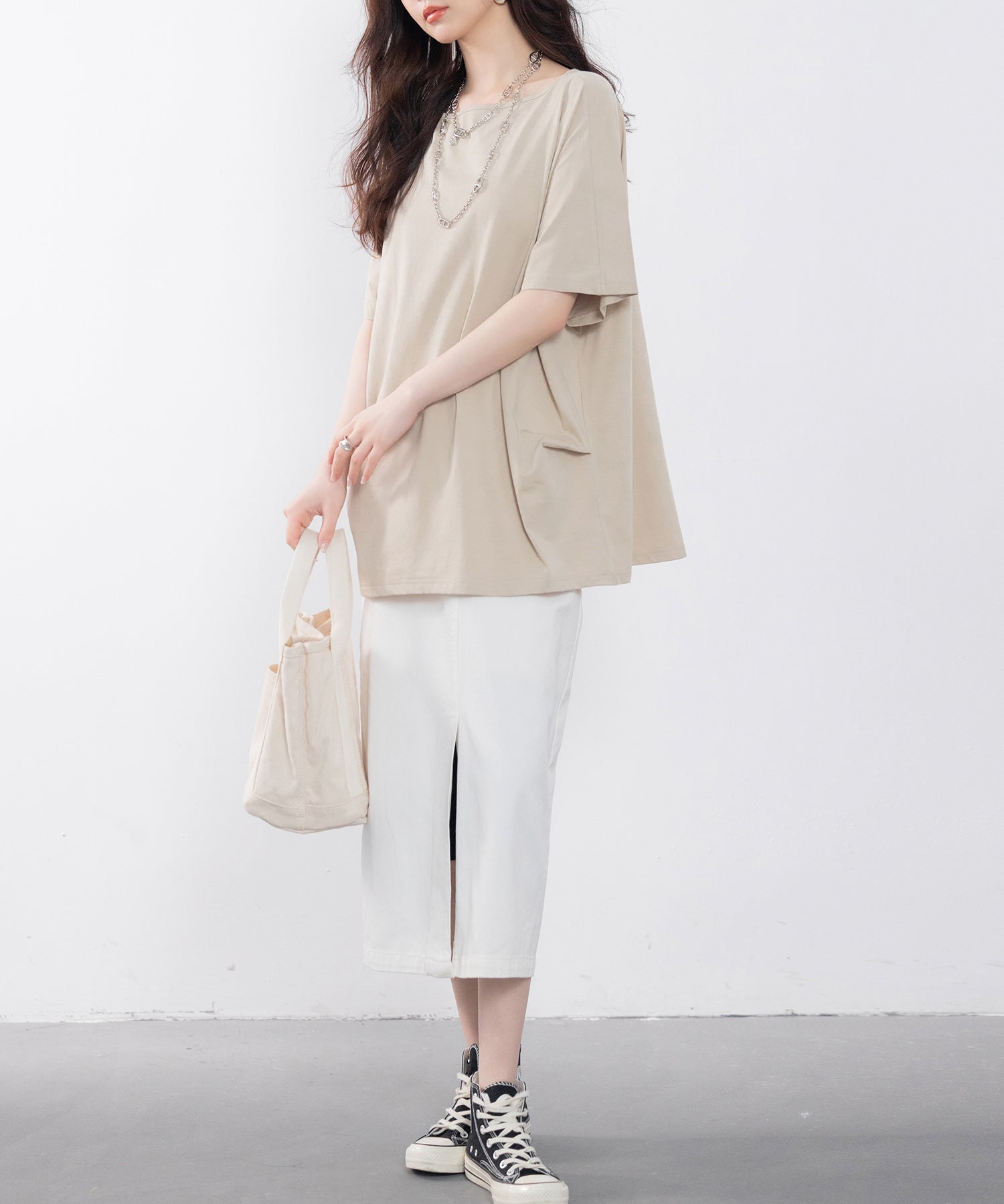 ボートネックカットソーTシャツsdp0198 ベージュ