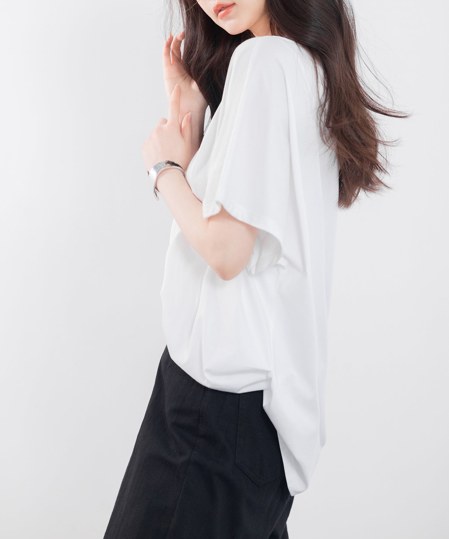 ボートネックカットソーTシャツsdp0198 ホワイト