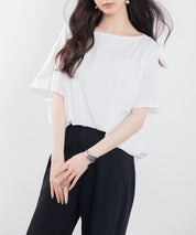 ボートネックカットソーTシャツsdp0198 ホワイト