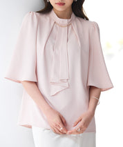 ゴールドモチーフボウタイブラウスsdp0199c-102-174