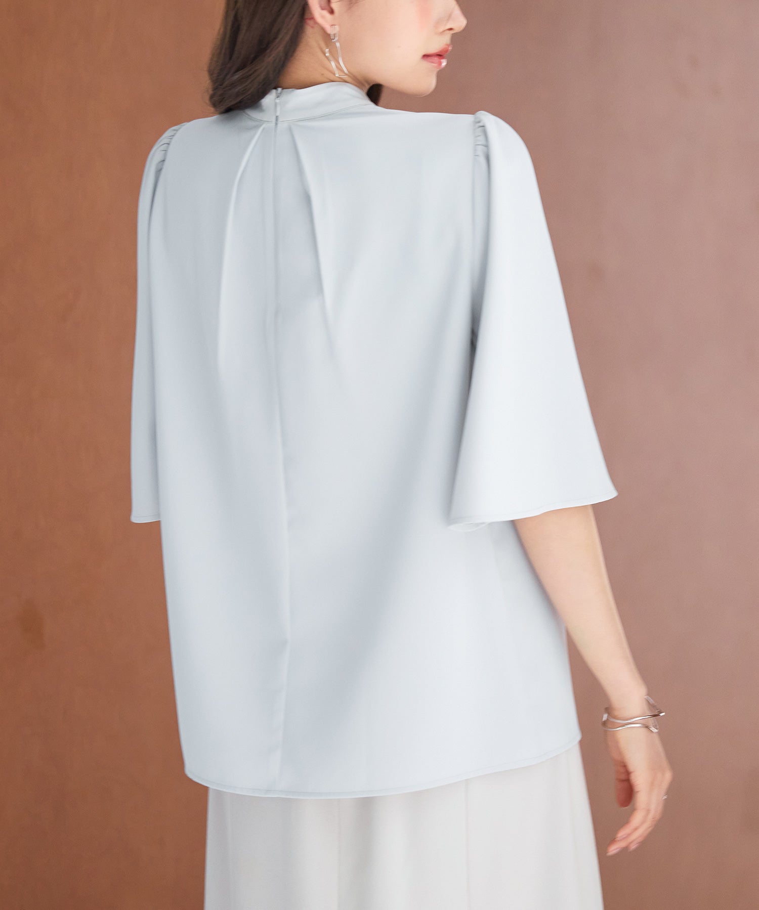 ゴールドモチーフボウタイブラウスsdp0199c ライトグリーン