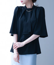 ゴールドモチーフボウタイブラウスsdp0199c-102-8