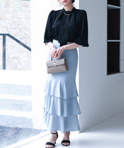 ゴールドモチーフボウタイブラウスsdp0199c ブラック