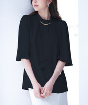 ゴールドモチーフボウタイブラウスsdp0199c ブラック