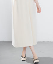 ポンチ素材フレンチスリーブワンピースsdp0201 アイボリー