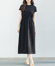 ポンチ素材フレンチスリーブワンピースsdp0201-102-8