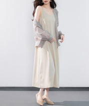 着回し抜群Vネックキャミワンピースsdp0210 ベージュ