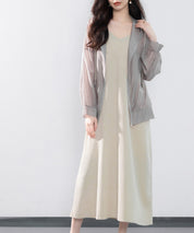 着回し抜群Vネックキャミワンピースsdp0210 ベージュ