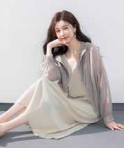 着回し抜群Vネックキャミワンピースsdp0210 ベージュ