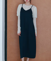 着回し抜群Vネックキャミワンピースsdp0210 ネイビー