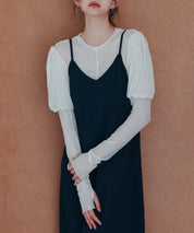 着回し抜群Vネックキャミワンピースsdp0210 ネイビー