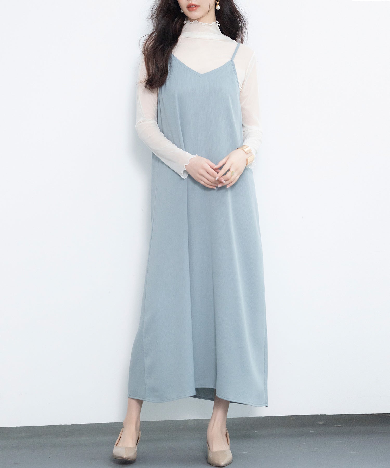 着回し抜群Vネックキャミワンピースsdp0210-102-72