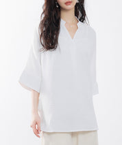 体型カバードルマンスリーブブラウスsdp0215 ホワイト