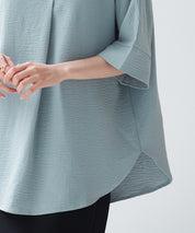 体型カバードルマンスリーブブラウスsdp0215 グリーン