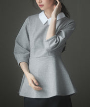 取り外せる衿ペプラムトップスsdp0221-102-18