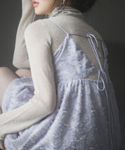 フラワーモチーフキャミトップスsdp0223 グレー