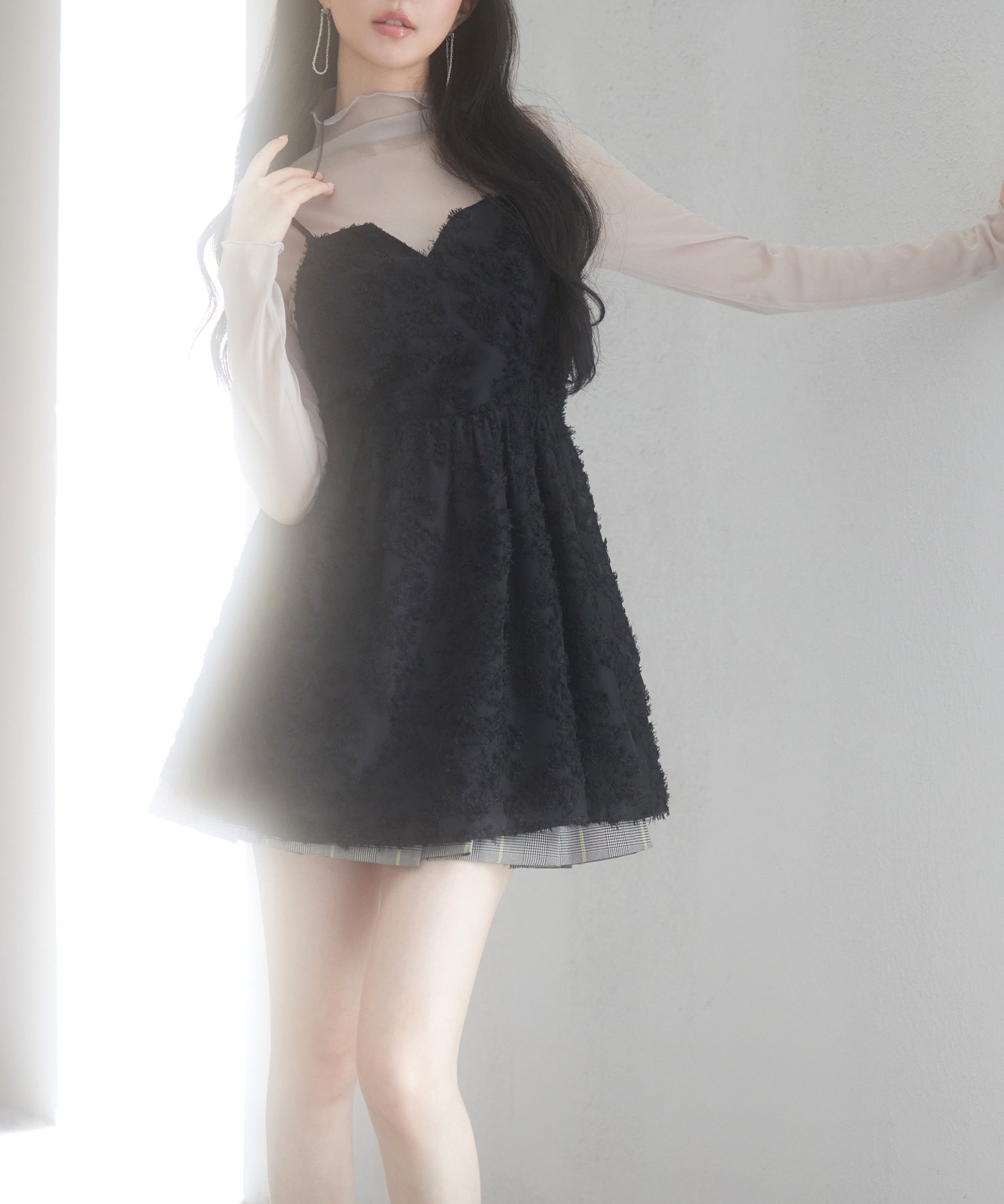 フラワーモチーフキャミトップスsdp0223 ブラック