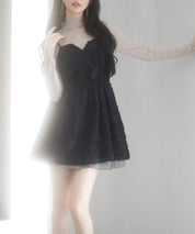 フラワーモチーフキャミトップスsdp0223 ブラック