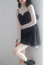 フラワーモチーフキャミトップスsdp0223 ブラック