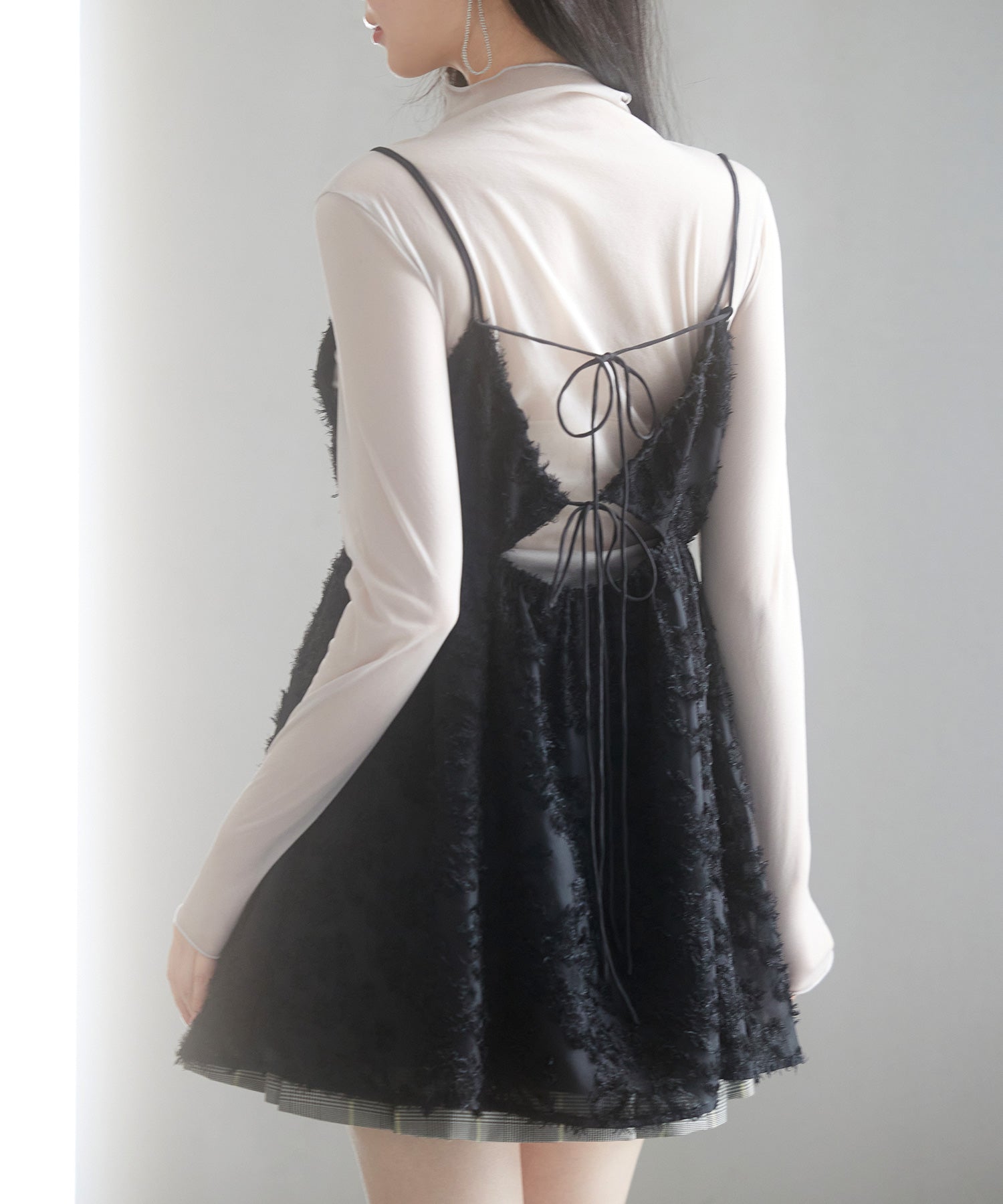 フラワーモチーフキャミトップスsdp0223 ブラック