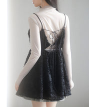 フラワーモチーフキャミトップスsdp0223 ブラック