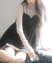 フラワーモチーフキャミトップスsdp0223 ブラック