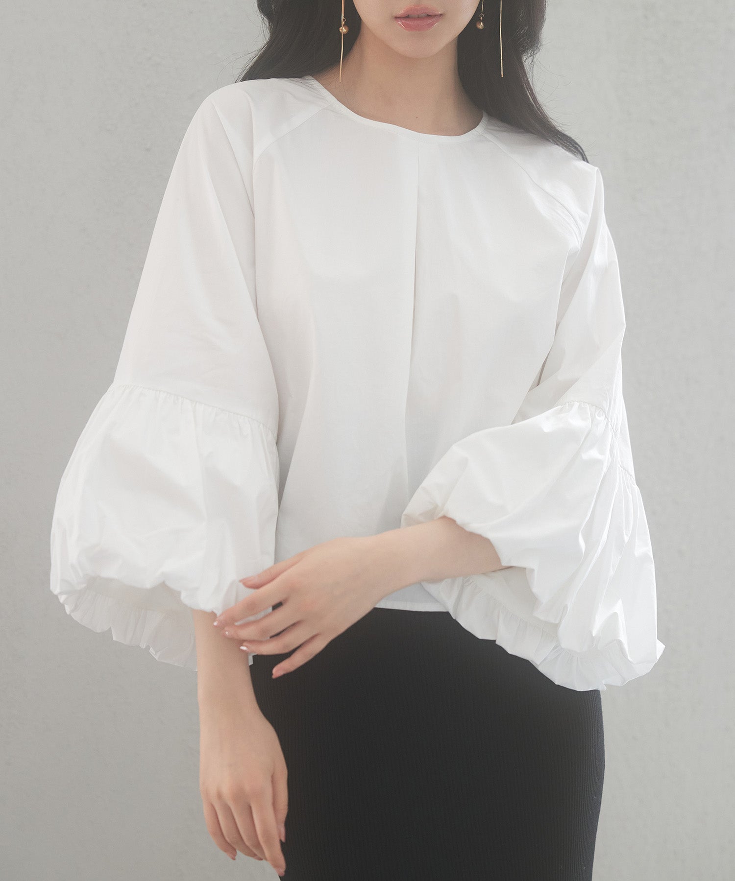 前後2wayポワンスリーブブラウスsdp0231-103-1