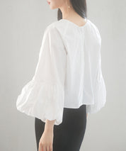 前後2wayポワンスリーブブラウスsdp0231 ホワイト