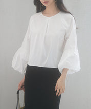 前後2wayポワンスリーブブラウスsdp0231 ホワイト
