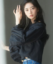 前後2wayポワンスリーブブラウスsdp0231 ブラック