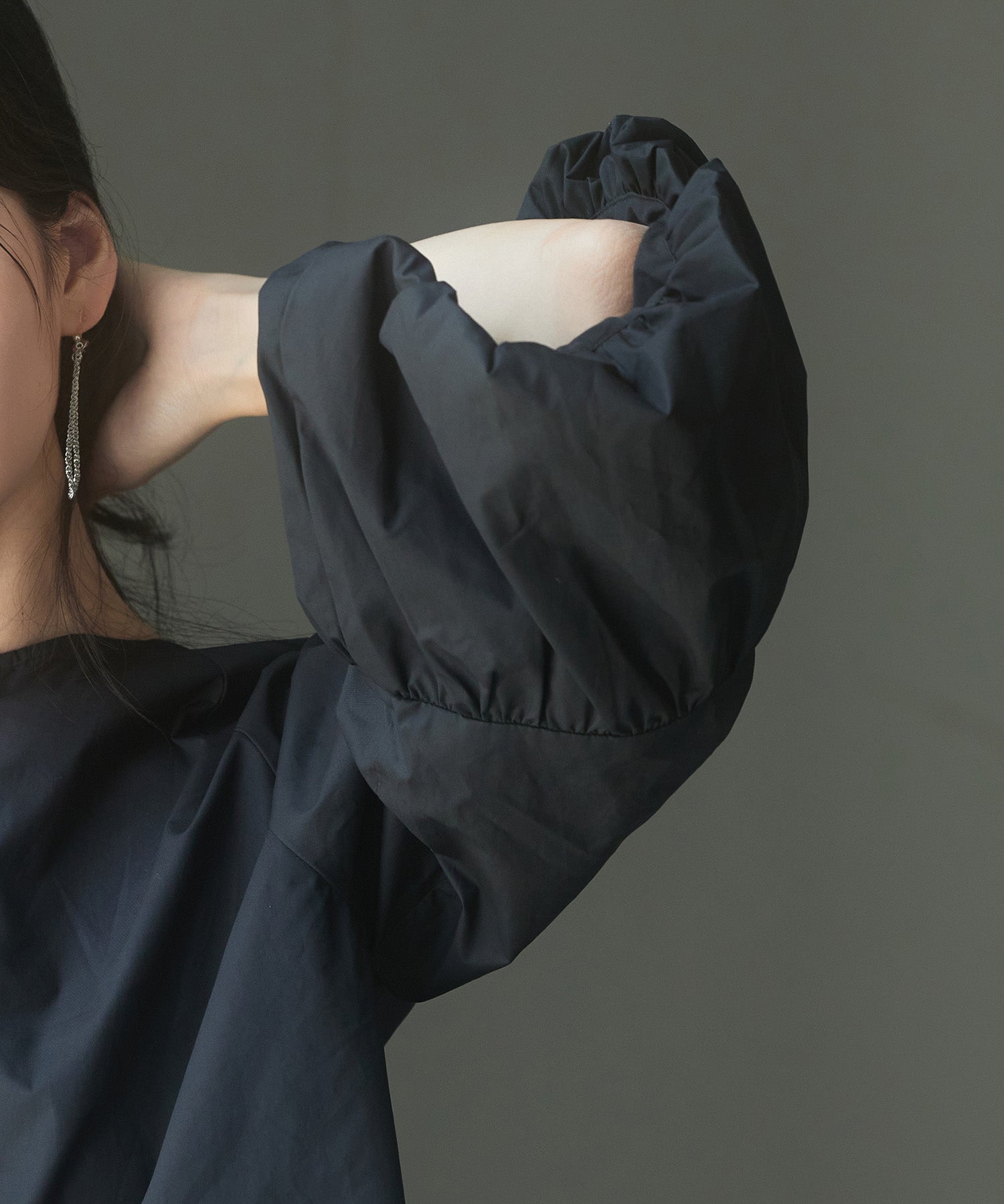 前後2wayポワンスリーブブラウスsdp0231 ブラック