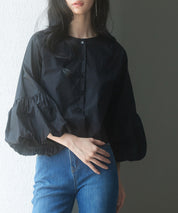 前後2wayポワンスリーブブラウスsdp0231 ブラック