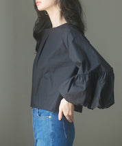 前後2wayポワンスリーブブラウスsdp0231 ブラック
