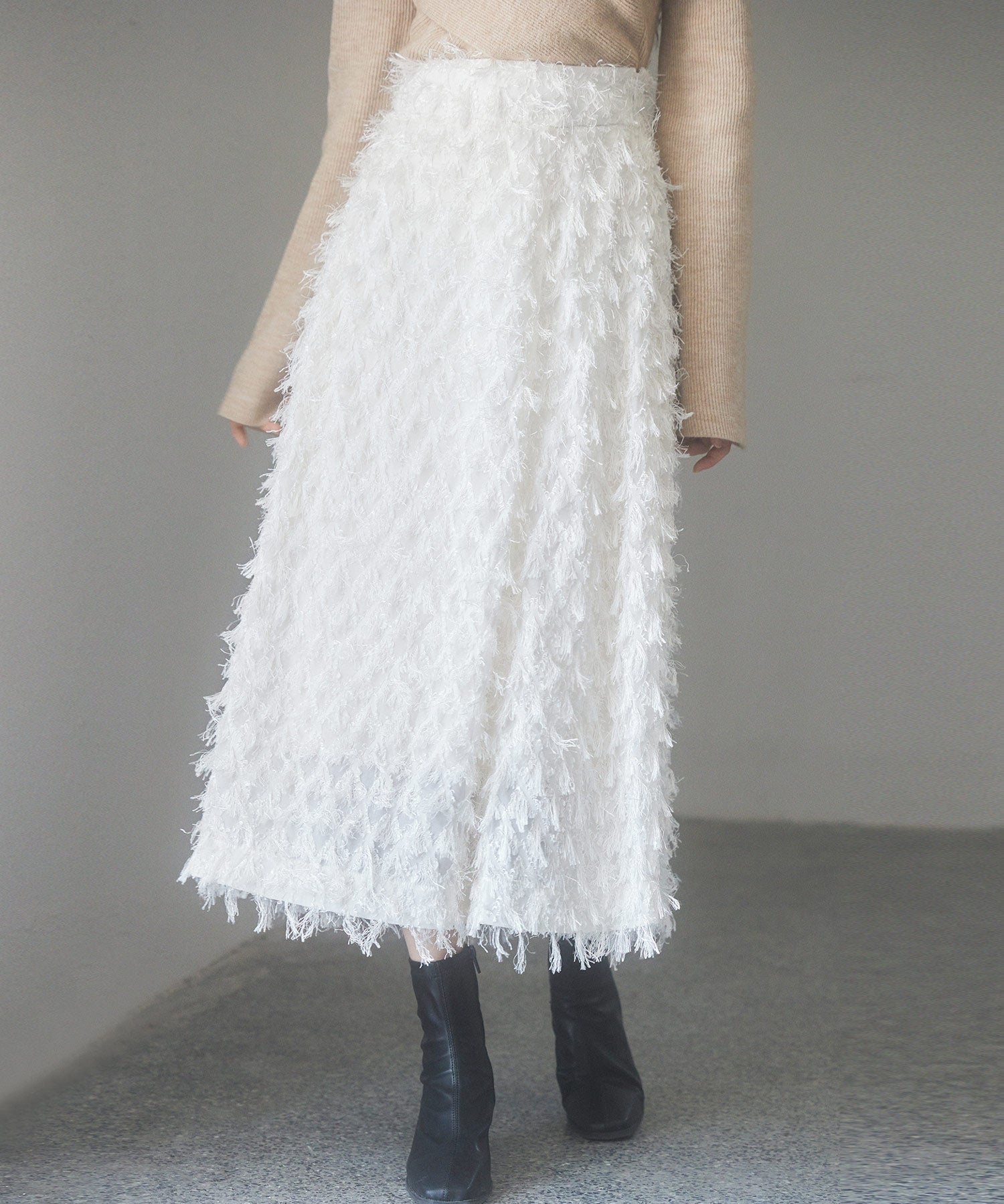 カットジャガード素材フレアスカートsdp0235-102-38