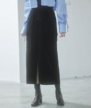ペロア生地センタースリットカーゴスカートsdp0236-102-8
