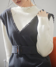 前後2wayベルト付きジャンパースカートsdp0238 チャコール