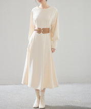 前後2way裏起毛カットソーワンピースsdp0240 アイボリー