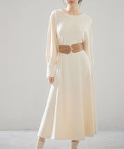 前後2way裏起毛カットソーワンピースsdp0240 アイボリー