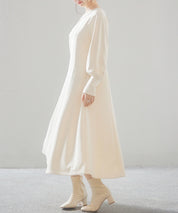 前後2way裏起毛カットソーワンピースsdp0240 アイボリー