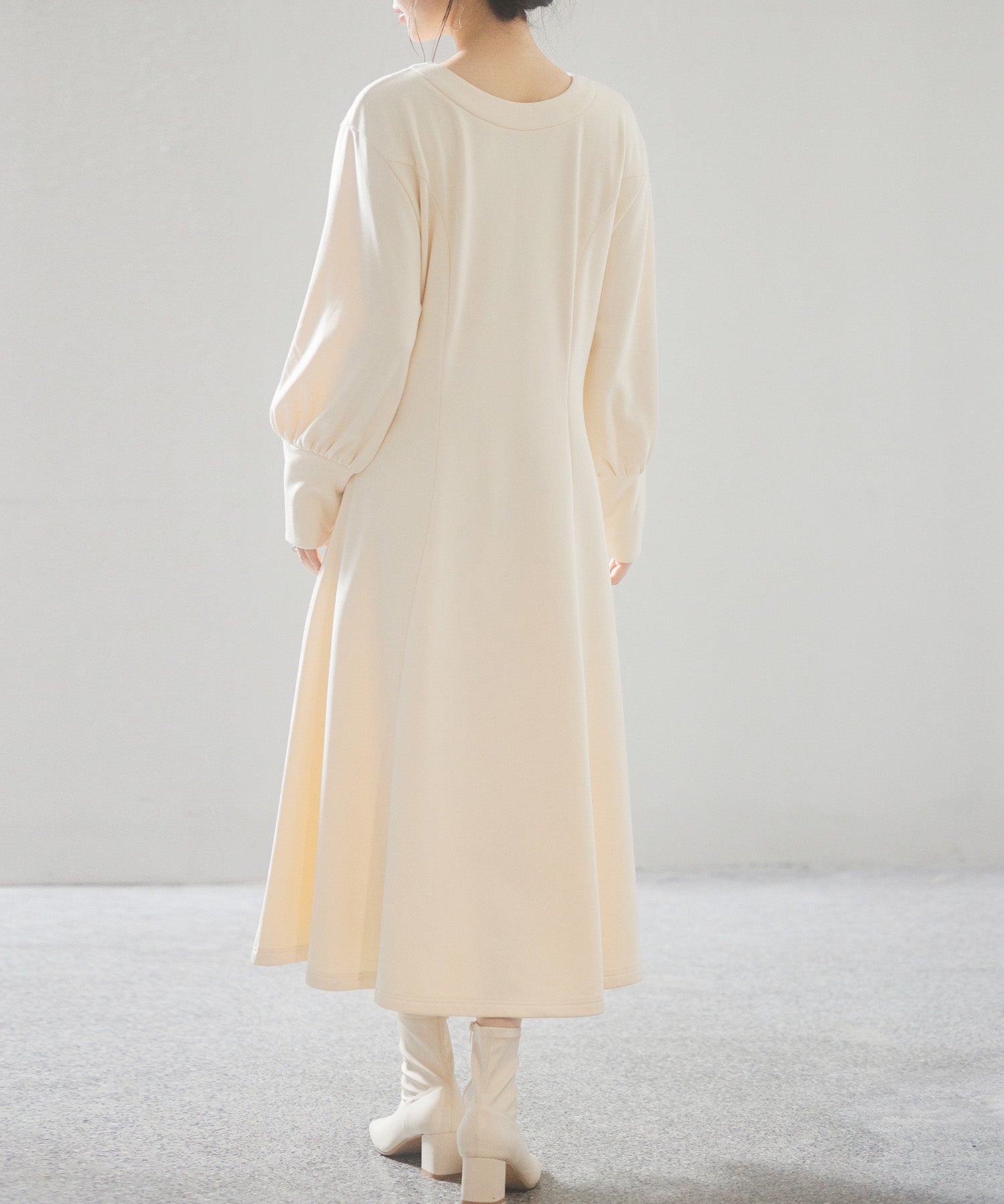 前後2way裏起毛カットソーワンピースsdp0240 アイボリー