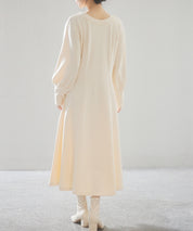 前後2way裏起毛カットソーワンピースsdp0240 アイボリー