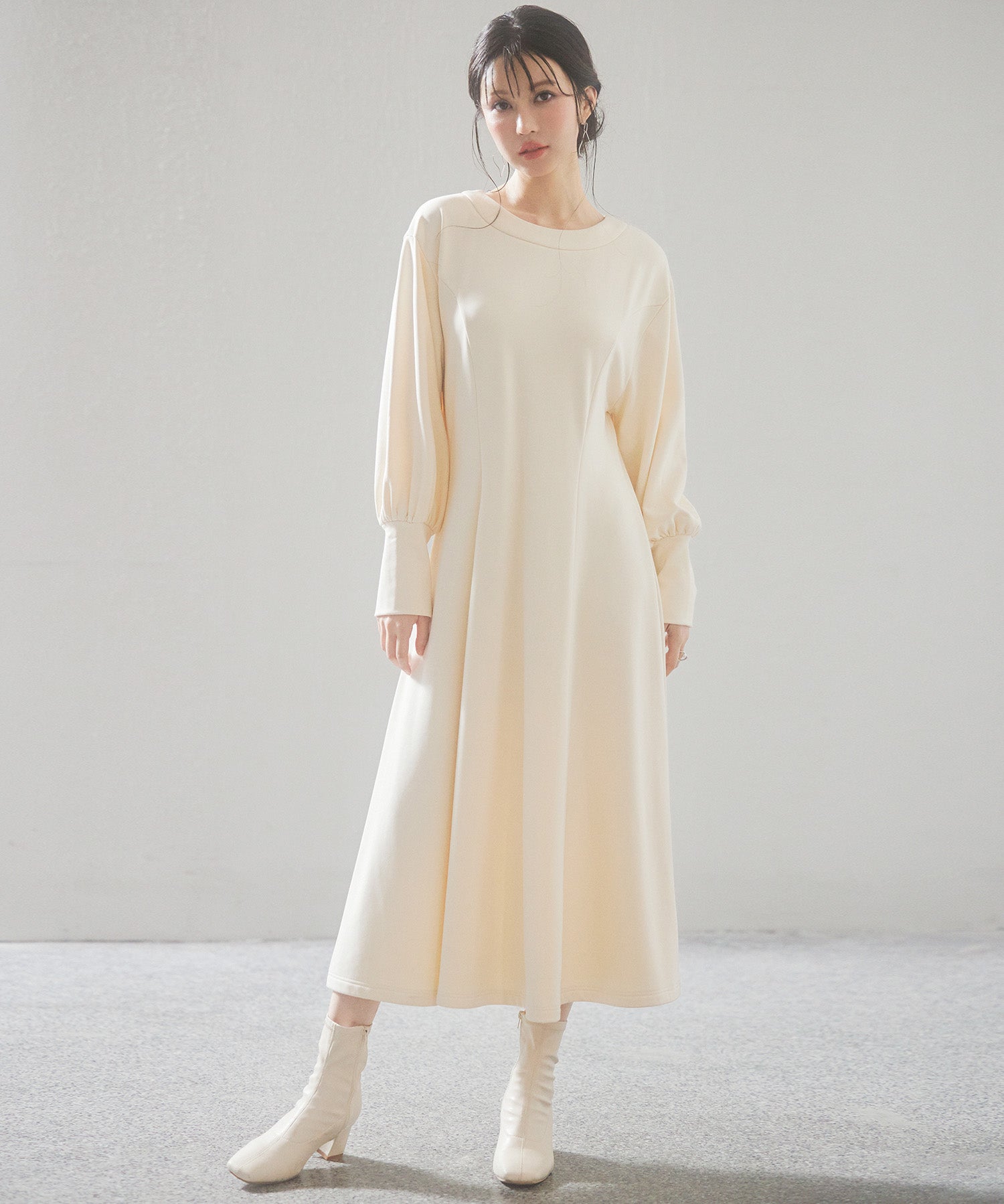 前後2way裏起毛カットソーワンピースsdp0240 アイボリー